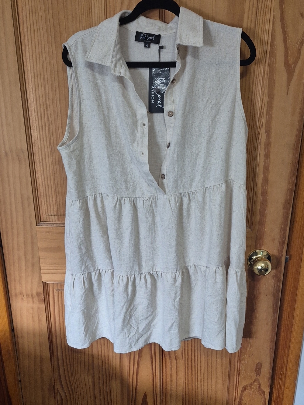 Sleeveless Tiered Midi Dress in Cream by